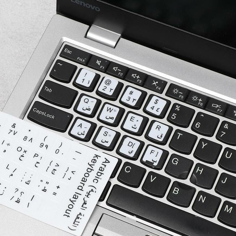 Autocollants de clavier résistants à l'usure, espagnol, anglais, russe, allemand, arabe, italien, japonais, remplacement de lettre pour ordinateur portable, PC