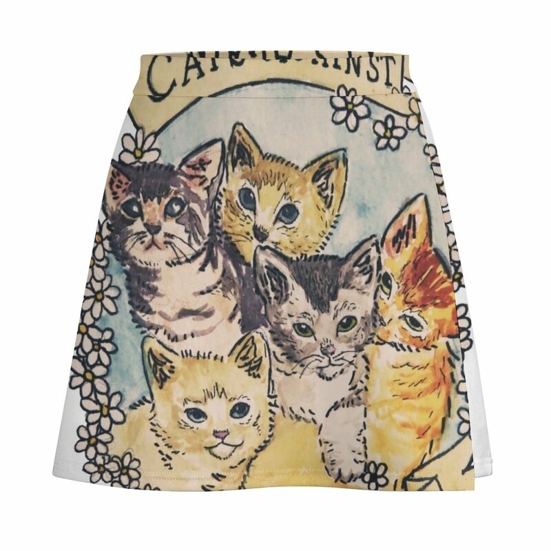 Minifalda de verano para mujer, minifalda ORIGINAL de gatos contra llamadas de gato (ver V2 en mi tienda)