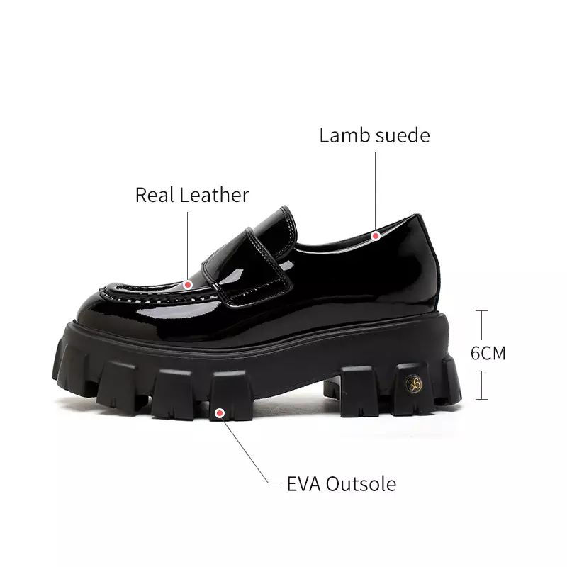 Scarpe Lefu con suola spessa da uomo 2024 primavera nuove scarpe singole Casual in vera pelle nera con tacco alto