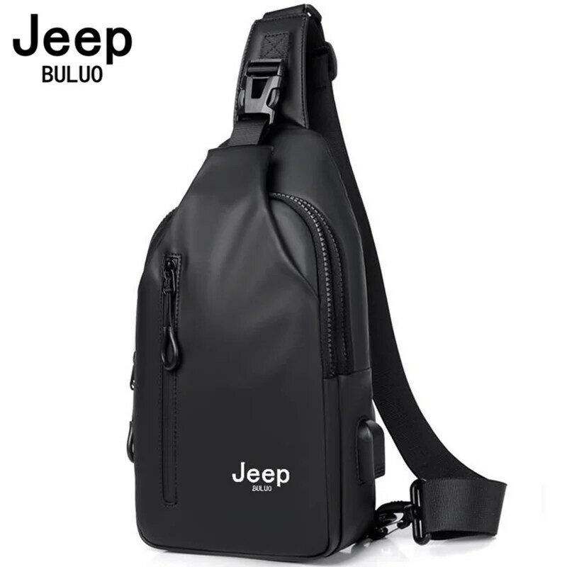Jeep-男性用ナイロンショルダーバッグ,チェストバッグ,カジュアル,旅行,輸送,防水