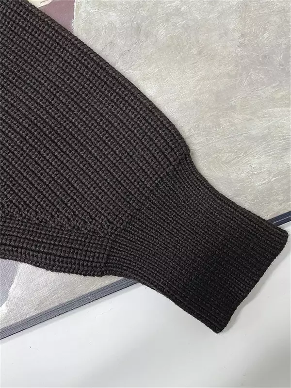 Maglione donna contrasto Jacquard 2024 nuovo maglione lavorato a maglia a maniche lunghe con scollo a o Casual