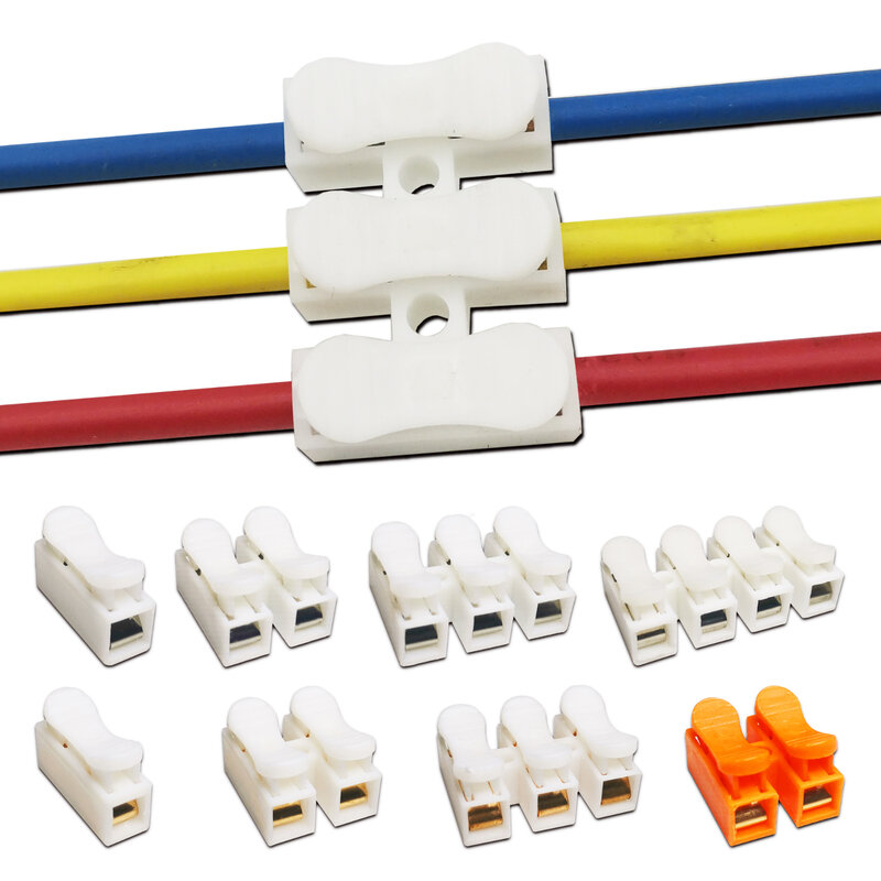Connecteurs de fil de verrouillage d'épissure rapide, câble électrique en cuivre, politiquement als pour un épissage facile et sûr dans le fil, 1 broches, 2 broches, 3 broches, 4 broches, CH1, CH2, CH3, CH4