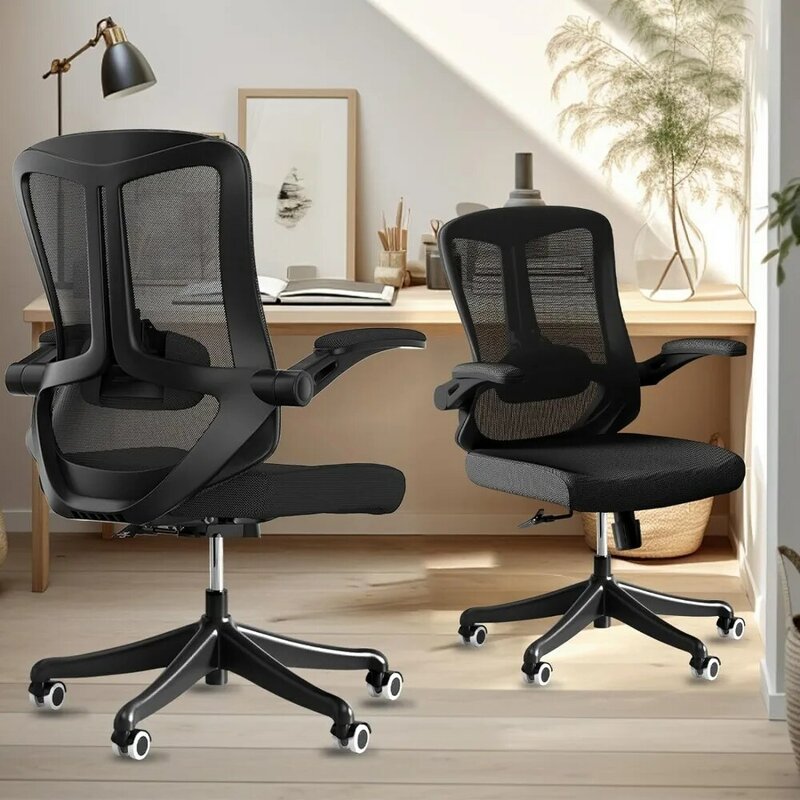 Офисное кресло емкостью 350 фунтов, эргономичное удобное домашнее настольное кресло, игровое кресло со средней спинкой на колесах, регулируемая высота