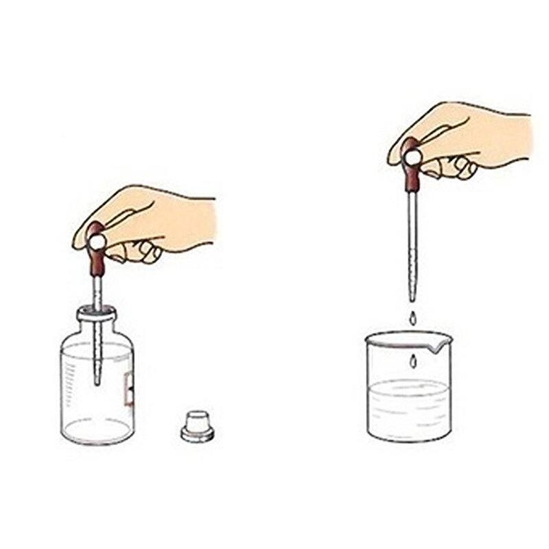 Conta-gotas de vidro grosso para óleos essenciais, pipeta, calibrado, manual, 10ml
