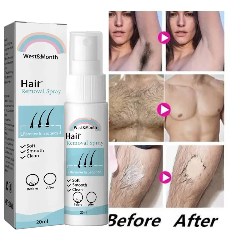 Spray per la depilazione potente crema epilatore aree intime salute indolore rimozione dei capelli inibitore della crescita per donna uomo cura del corpo
