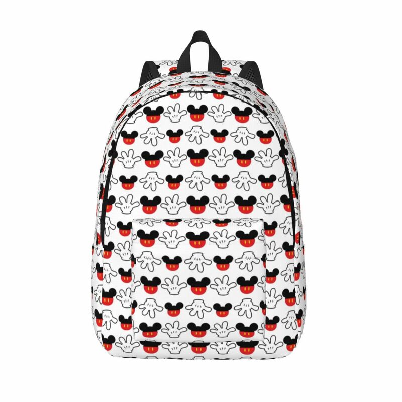 Mochila de lona de Manga de Mickey Mouse personalizada para hombres y mujeres, resistente al agua, bolsa escolar y universitaria, bolsa de libros estampada