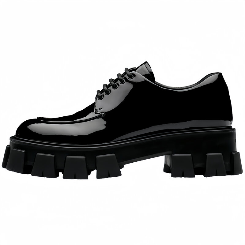 2024 Роскошные лоферы на высоком каблуке Женская универсальная повседневная обувь на толстой подошве дизайнерские модные туфли на высоком каблуке