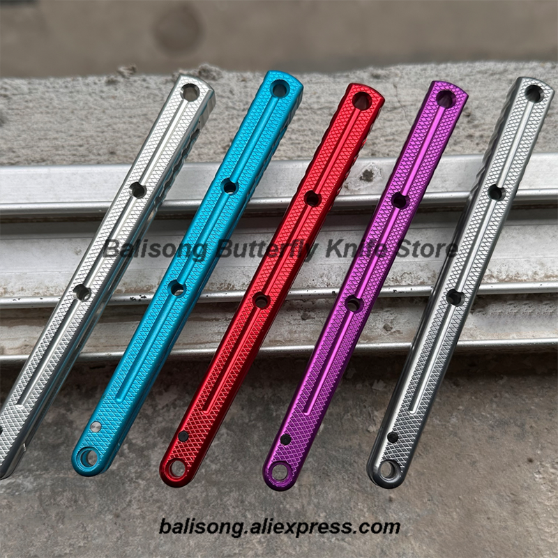 New Baliplus Kraken (Krake Raken) Live/False Edge Blade Clone 7075 Aluminum Channel Handle Glossy Handle Bushings System