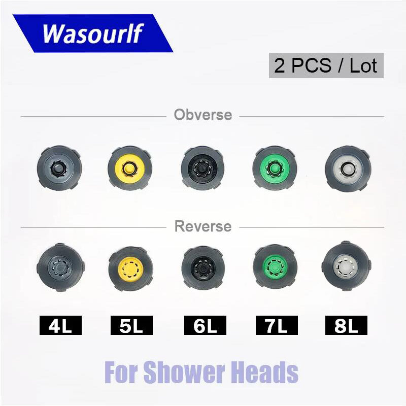 Choice Code WASOURLF 2 PCS Water Saving Device Regulator 4L 6L 8L Aerator Water Controller Reducer Shower Head Shower Hose  Bath