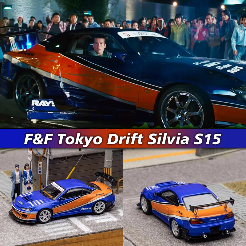 FH Diecast Car Model Collection, Horizon Focal Miniatura, Drift Pandem, FH em estoque, 1:64, Silvia S15, Diecast