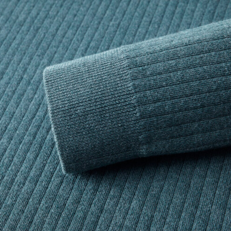 Suéter térmico para hombre, prenda de punto con solapa, informal, de manga larga, Color sólido, para otoño e invierno, novedad de 2023