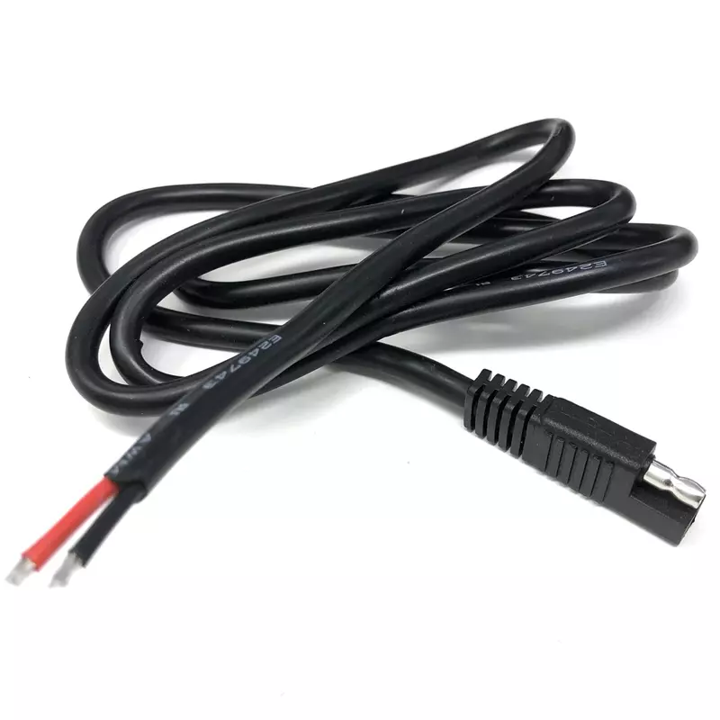 DIY 100cm SAE Connector 2 Pin Lug Cable Battery Charger Quick Disconnect SAE Extension Cord 14AWG For Motorcycle, Car, Tractor