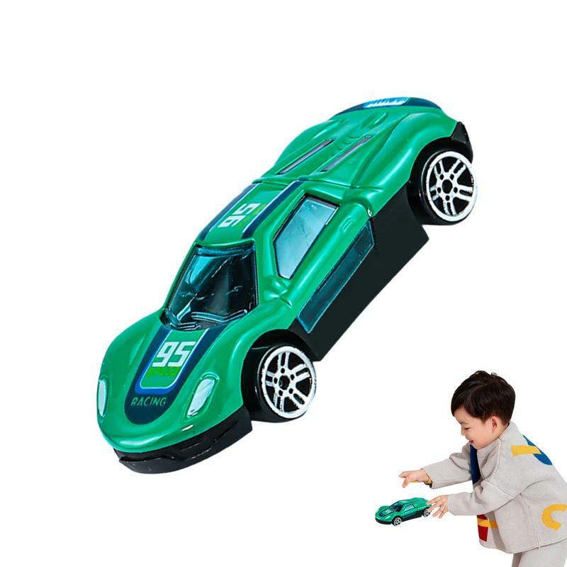 نموذج سيارة سباق معدنية صغيرة ، انزلاق دفع ، لعبة سباق رياضية سريعة ، يوم الطفل وعيد الميلاد