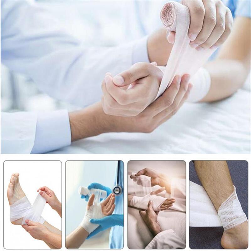 lastic Bandage Skin Friendly Breathable First Aid Kit Cotton PBT Gauze Wound Dressing Medical Nursing Emergency First Aid Tool