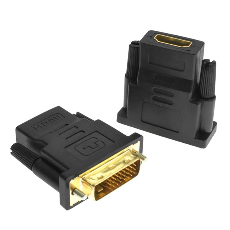 10-50 sztuk DVI 24 + 1 wtyk męski do HDMI-kompatybilny żeński konwerter HDMI-kompatybilny z adapter DVI wsparcie 1080P dla LCD HDTV