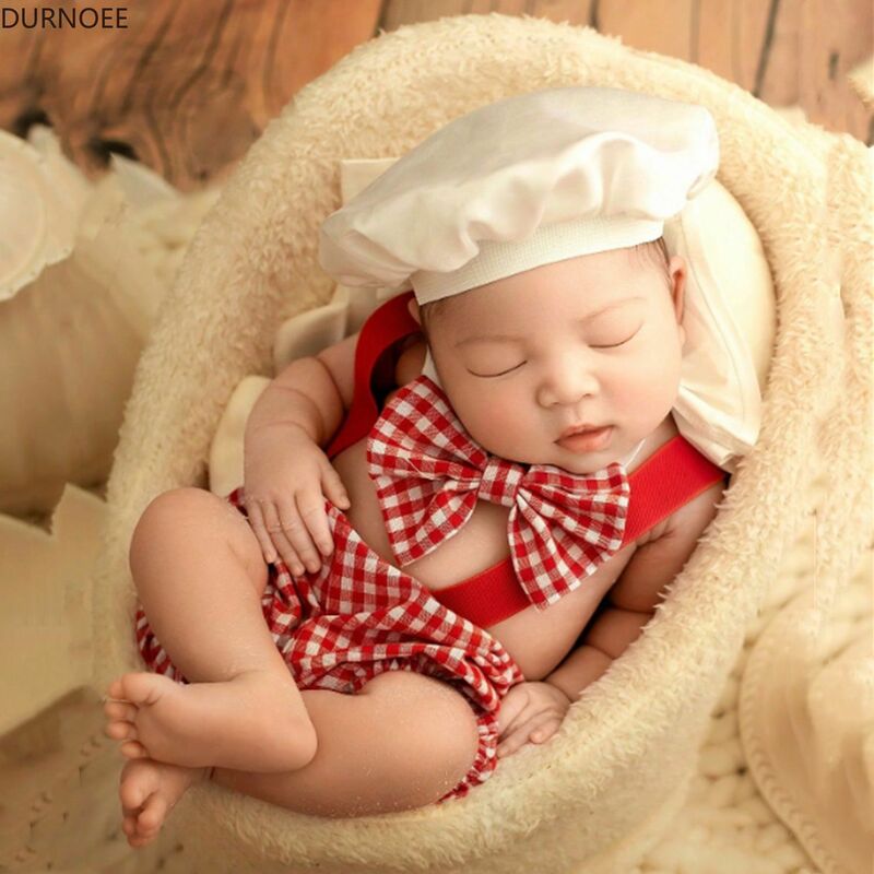 Pakaian bayi alat peraga fotografi bayi seragam koki bayi aksesori fotografi bayi