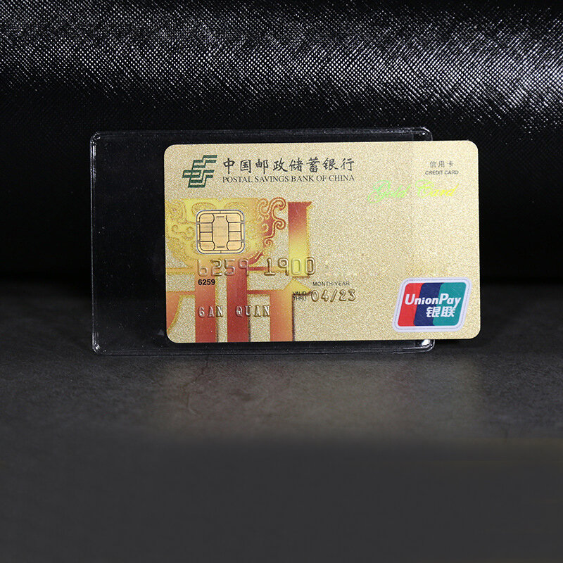 버스 비즈니스 케이스 은행 신용 ID 컨테이너 보호대, 1/5/10 개 세트, 카드 홀더, PVC 투명 카드 홀더, 여권 패스 커버