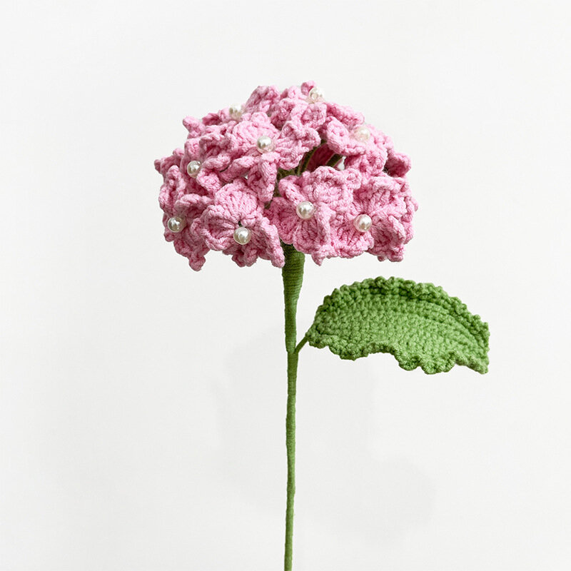 모직 뜨개질 수제 호접란, 완성되지 않은 꽃 부케, 어머니의 날, 창의적인 선물