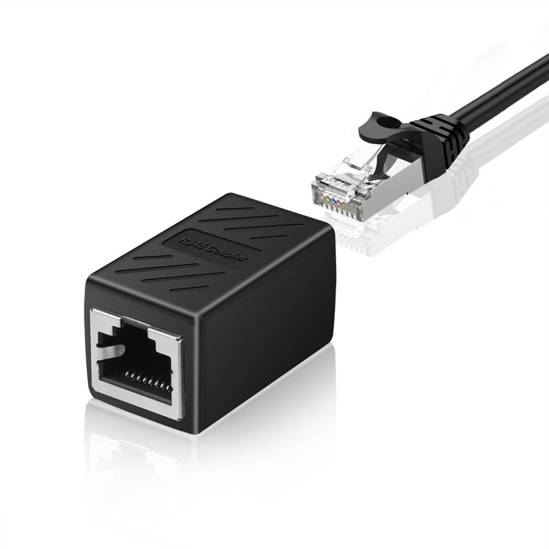 Extensor de Cable Ethernet, acoplador RJ45 cat 5 cat 6 cat6a, conector extensor, acoplador Ethernet hembra a hembra