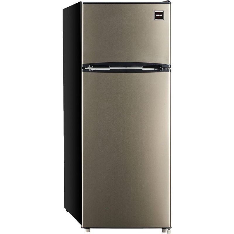 RFR725 2 Door Apartment Size Refrigerator with Freezer, Stainless,7.5 cu ft