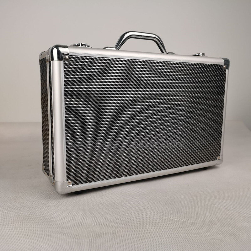 Kotak peralatan serat karbon aluminium kotak alat portabel kotak pengatur instrumen kotak alat keras tas alat kotak penyimpanan casing aluminium