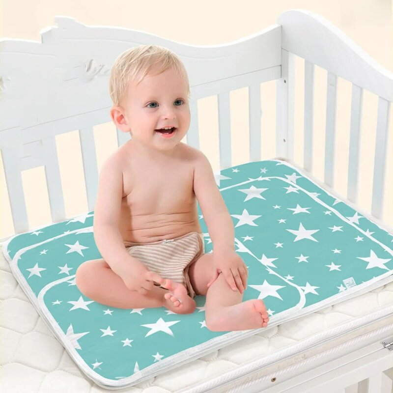 กันน้ำสำหรับทารกเปลี่ยนผ้าอ้อมปัสสาวะเสื่อดูดซับผ้าอ้อมเด็กเปลี่ยนนุ่มที่สามารถที่นอน Pad 50x70cm