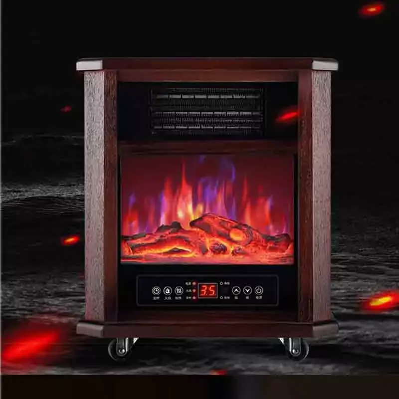 2000W Air Heater Household Fireplace, Air Heater, Electric Heater, Electric Fireplace, Solid Wood