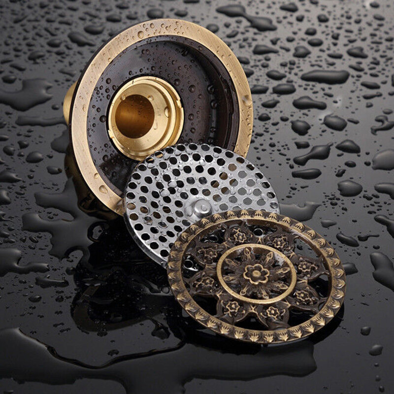 1pcs 100*100mm Floor Drain Cover Premium Antique Brass Floor Drain Cover For Shower Stylish Efficient Bathtub Accessories ﻿