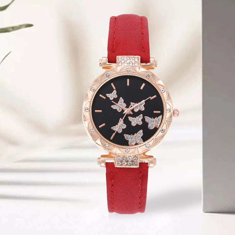 Elegante Horloge Set Voor Vrouwen Vlinder Vorm Sieraden En Horloge Cadeau Benodigdheden Voor Zakelijke Bijeenkomst Dating