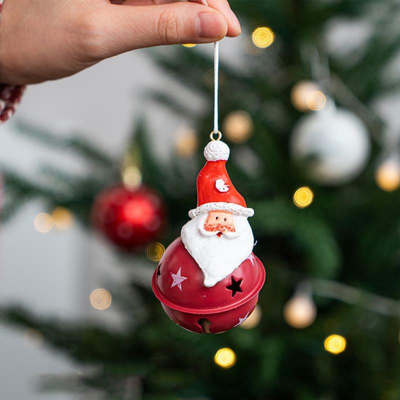 Cascabeles de Metal para árbol de Navidad, 6 piezas, colgante, adorno, suministros para fiestas de Año Nuevo, 2023, 2024