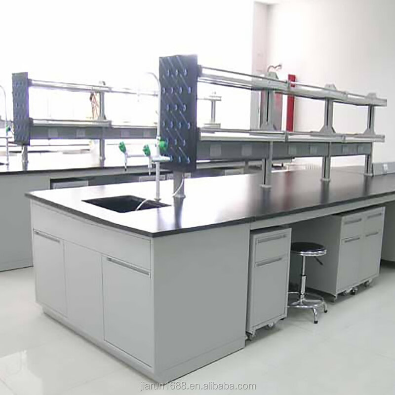 Metal Material Worktop 12.7mm Phenolic 750width Work Bench For Laboratory