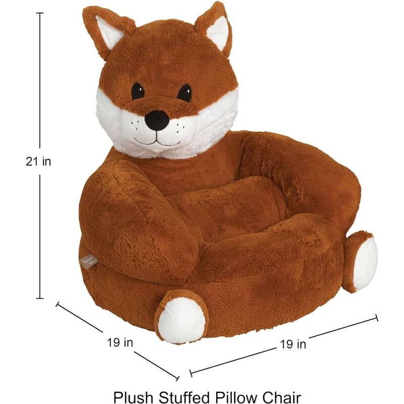 Toddler Chair Plush Character Kids Chair Comfy Furniture Pillow Chair for Boys and Girls, 21 x 19 x 19 inches