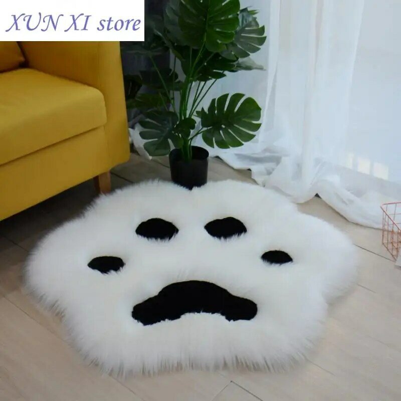 New Lovely Cat Paw Pattern Soft Plush Carpet Home  Rugs and Carpets for Home Living Room