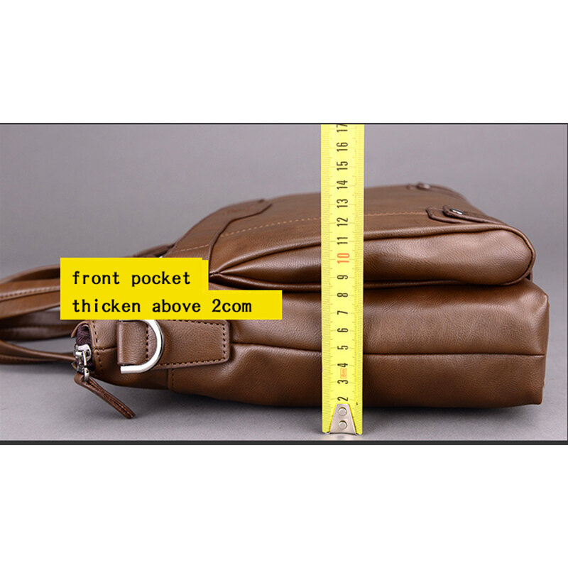 Tas tangan kulit PU untuk pria, tas tangan, tas kurir kapasitas besar, tas kulit PU, tas bisnis, tas portofolio acara Formal, tas pria desain baru dengan dompet