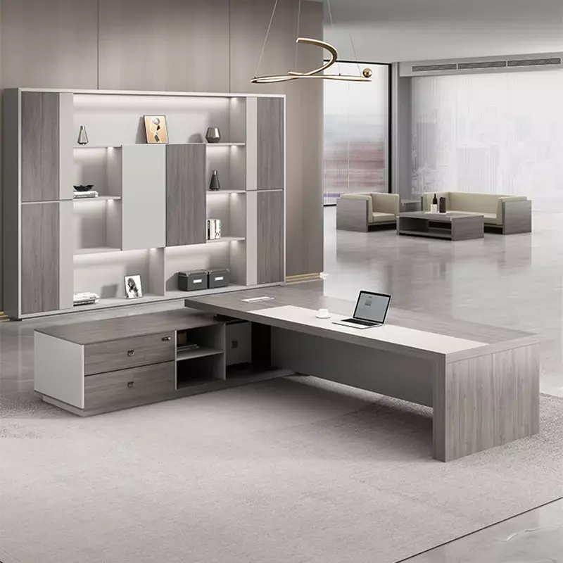 President Executive Desk Table Luxury Office Writing Multifunctional Desk Table Office Non Slip Mat Escritorio Grande Furniture