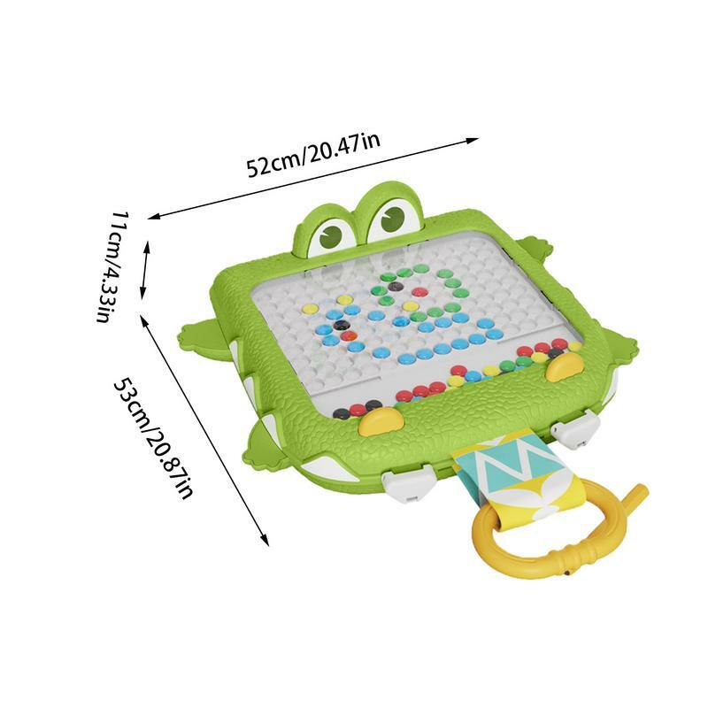 Magnetic Writing Board Cartoon Crocodile Drawing Board Eye-Catching Color Fine Motor Skills Toy For Outdoors Home School Travel