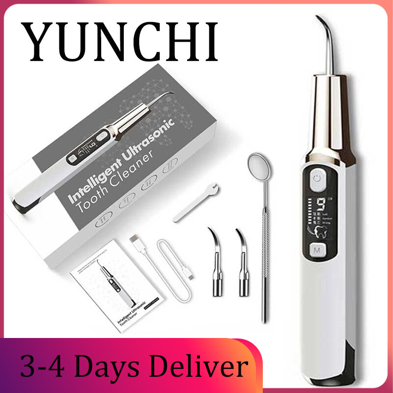 YUNCHI Ultrasonic Toothbrush Teeth Whitening Kit Dental Cleaner Mouth Mirror Dental Plaque Calculus Removal Oral Teeth Cleaner