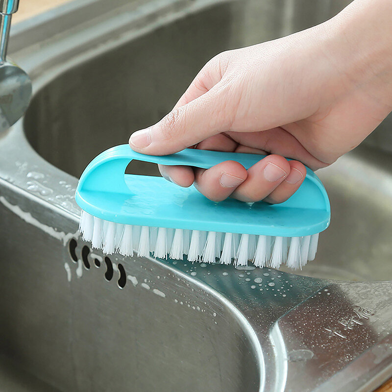 A escova esfregando plástica portátil, cerda macia, aleatória, lavanderia, roupa, sapatas, esfrega, limpeza das mãos