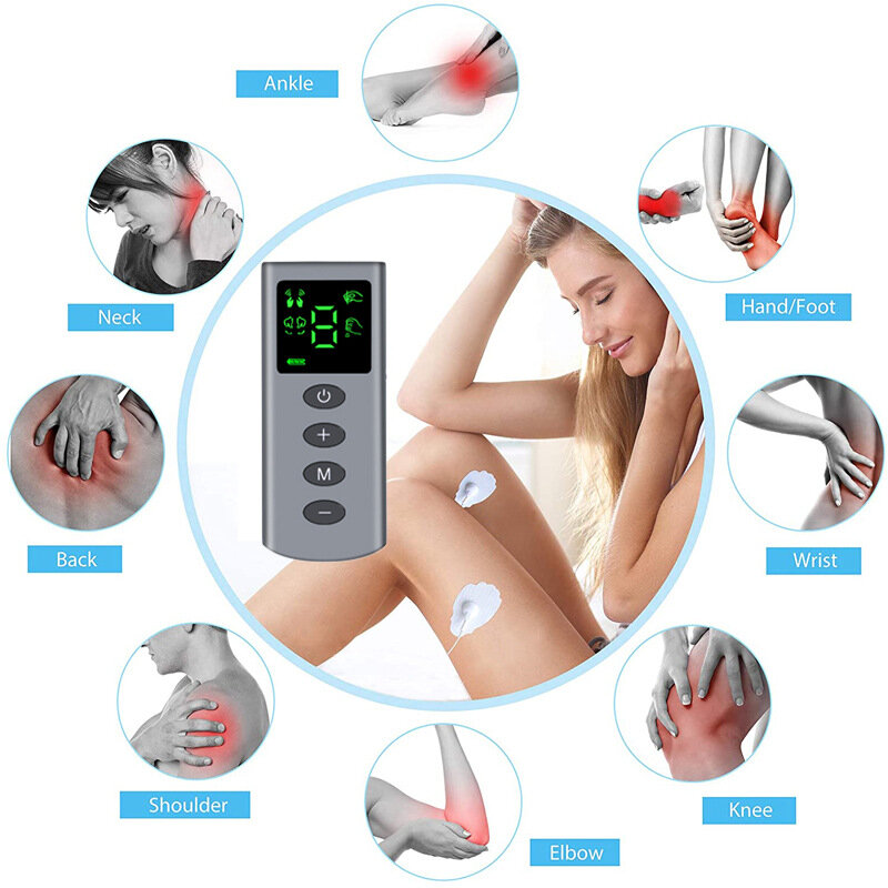 Dezenas-Smart Instrumento De Massagem, EMS Pulse, Instrumento Portátil De Fisioterapia, Luvas Condutoras, Mensagem De Mão