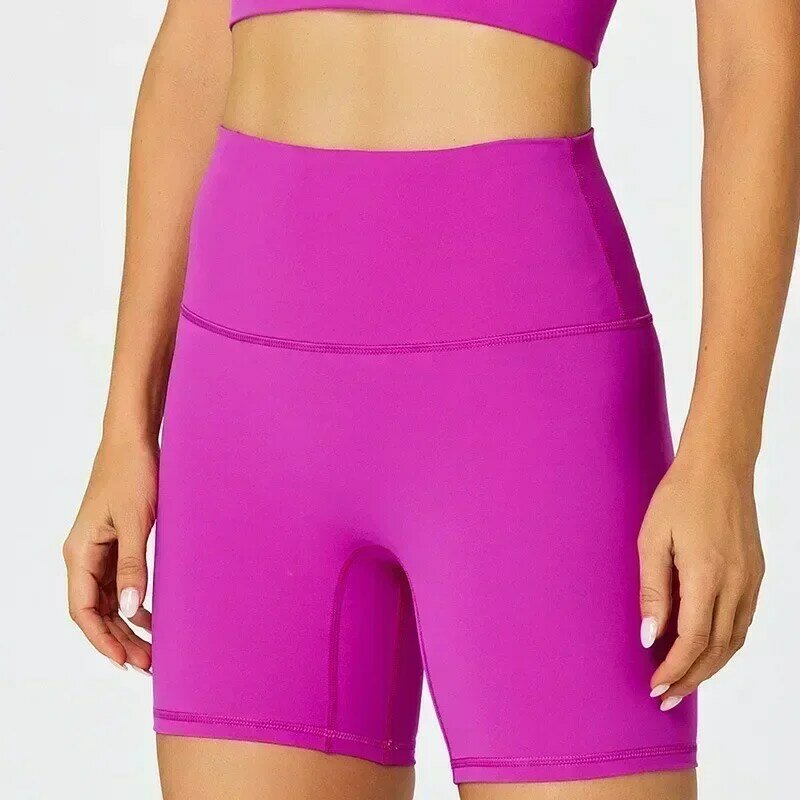 Lemon Align-Pantalon court de sport pour femme, taille haute, respirant, séchage rapide, course à pied, fitness, yoga, cyclisme, 6 pouces