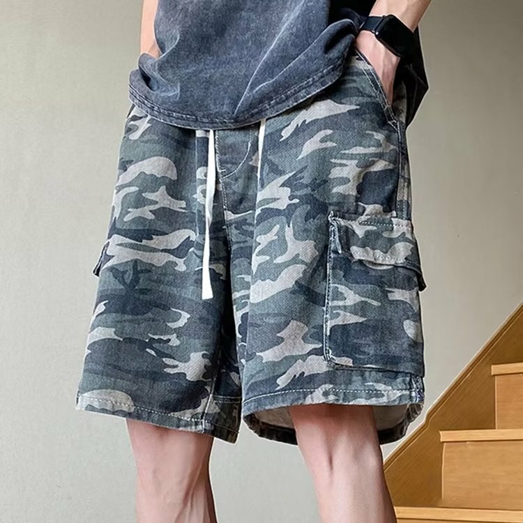 Шорты-карго мужские с несколькими карманами, дышащие шорты-карго, винтажная уличная одежда, большой размер, PopY2K, в Корейском стиле, свободные, 2024