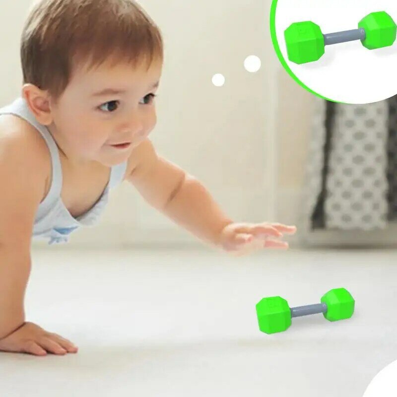 Bambino peso bilanciere Mini sonaglio bilanciere giocattolo con manubri sensoriali per bambino facile da tenere sonaglio sensoriale giocattolo sonaglio creativo