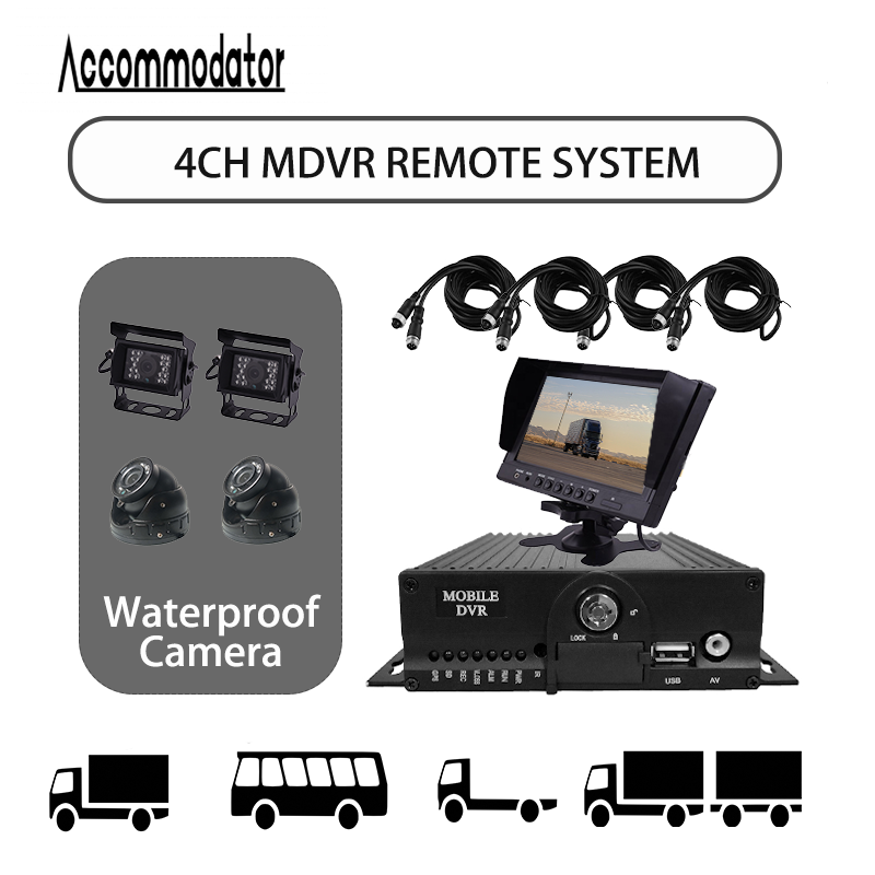 Grosir AHD 1080p 4CH 1080P DVR seluler mendukung kartu SD ganda 4G WiFi GPS MDVR kit untuk mobil/Bus/truk