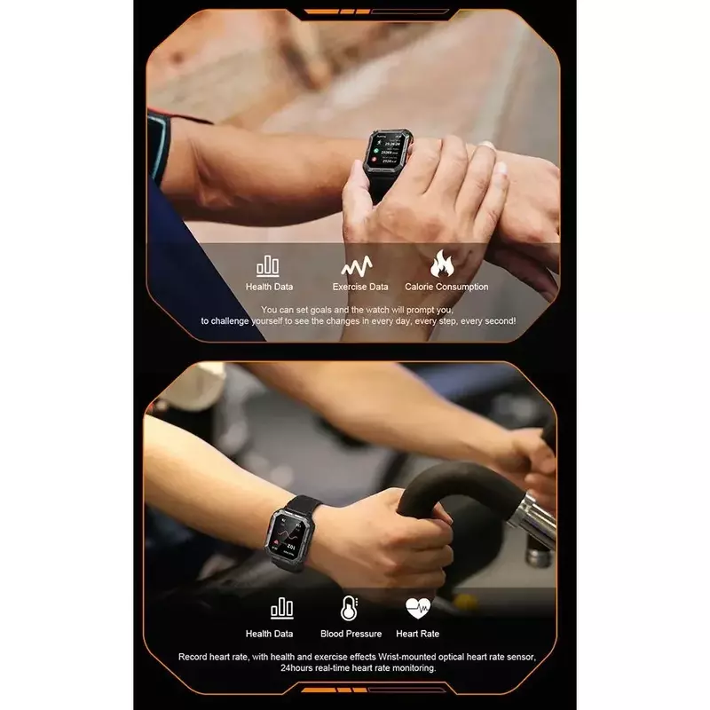 C20 Pro Relógio Inteligente Compatível com Bluetooth, 1.83 ", IP68 Impermeável, Chamada de Música, Esportes ao ar livre, Fitness, Frequência Cardíaca Smartwatch, 2024