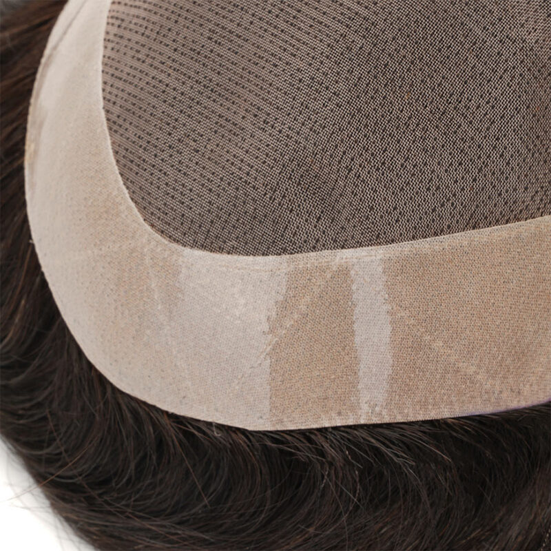 Парик мужской тонкий моно прочный капиллярный протез мужской парик естественные волосы протез человеческие волосы