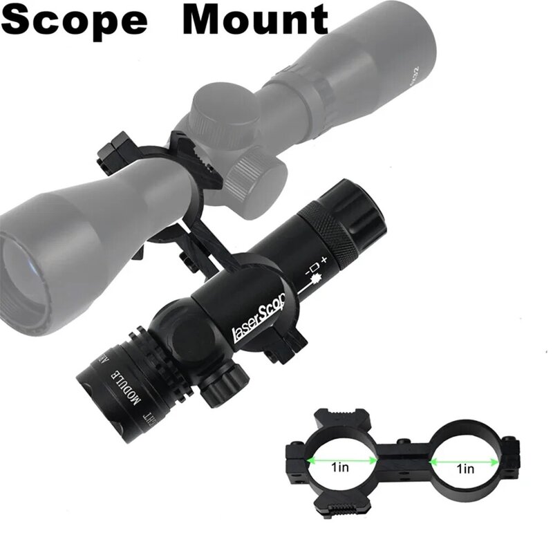 Tactical Hunting Red/Green Laser Dot Sight Adjustable 532nm Red Laser Pointer Rifle Gun Scope Rail Barrel Pressure Switch Mount