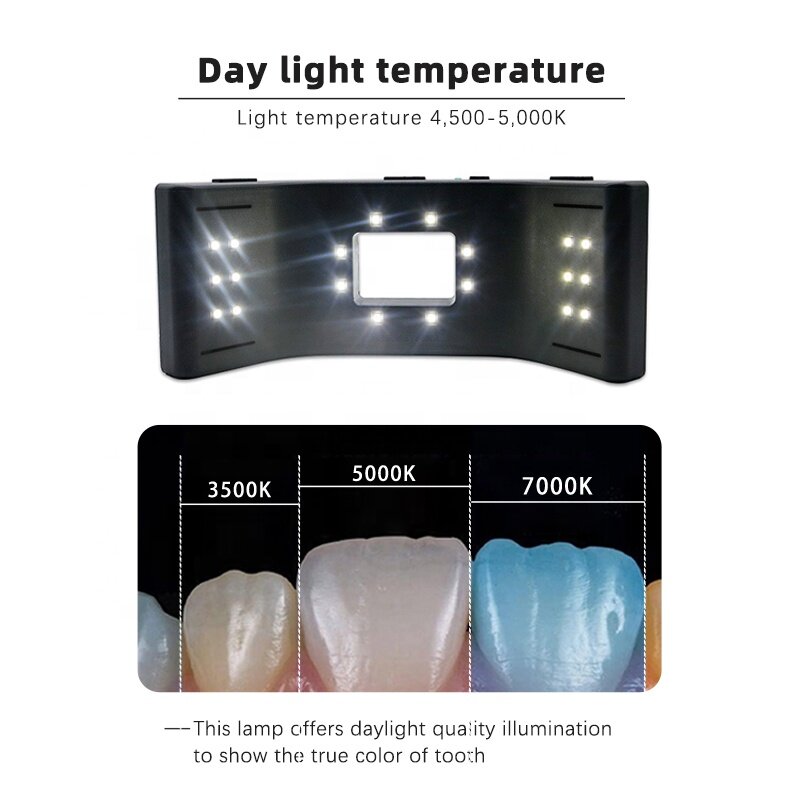 Luz LED dental com fotografia móvel Stand, Flash Light