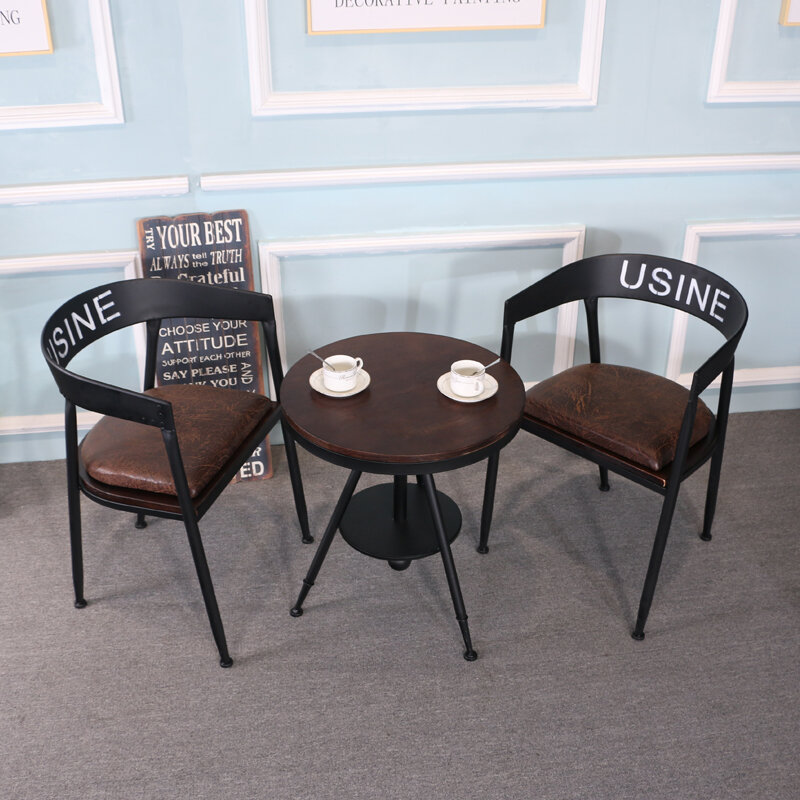 Mesa De centro redonda para restaurante, mueble esquinero De color negro, estilo nórdico, para Sala De Estar y Hotel
