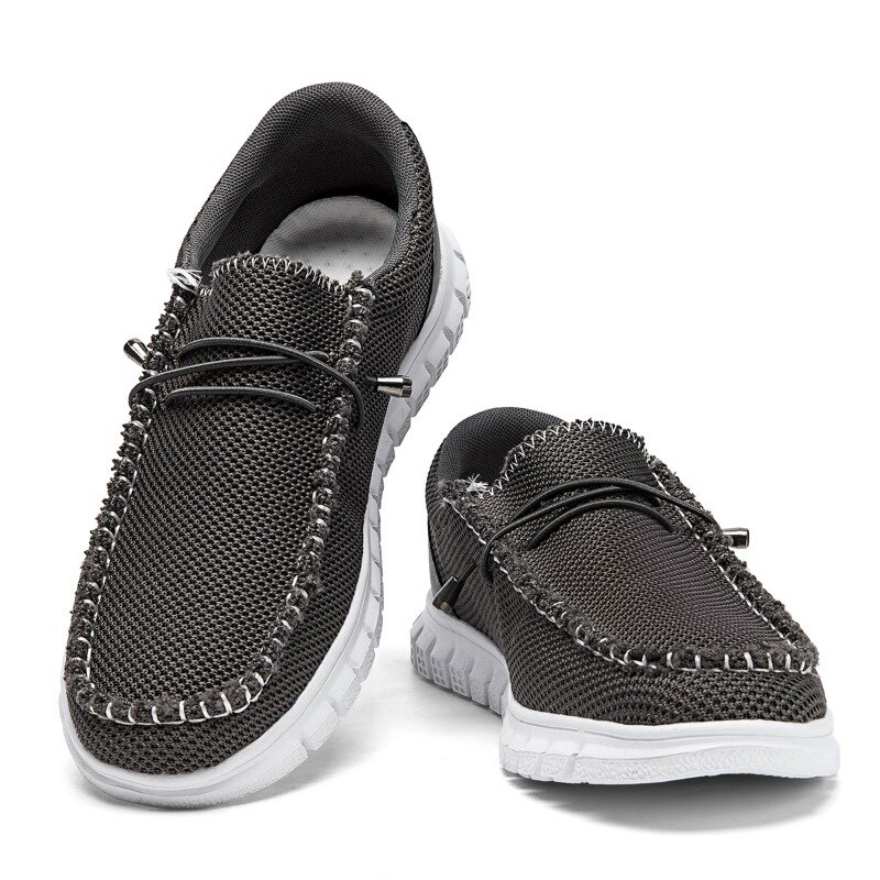 Fujeak-Zapatillas deportivas de malla transpirable para hombre, zapatos de Tenis informales de talla grande, calzado de lujo para correr y caminar
