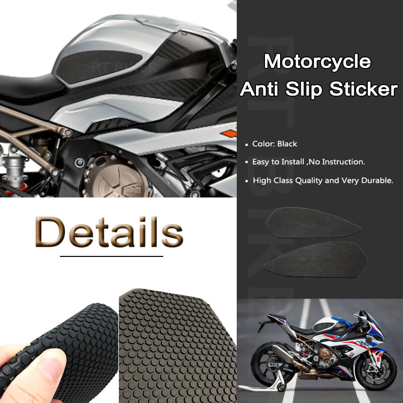 For BMW S1000RR Anti-slip Sticker Side Gas Knee Grip Sticker S 1000RR S1000 RR 2019-2023 2022 2021 Motorcycle Tank Traction Pads